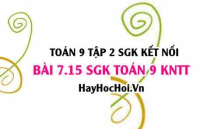 Bài 7.15 SGK Toán 9 tập 2 Kết nối tri thức
